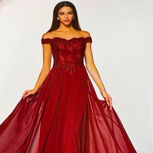 BURGUNDY dress from Cinderella Divine.